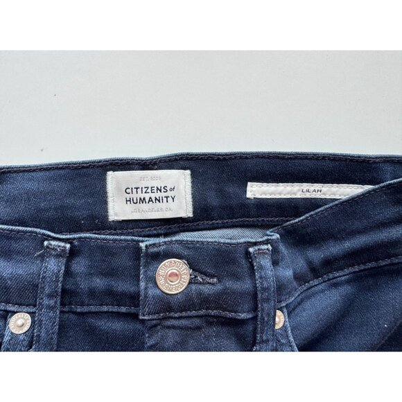 CITIZENS OF HUMANITY Lilah Blue Fin Stretch High Rise Bootcut Jeans, Size 25 - Picture 13 of 16
